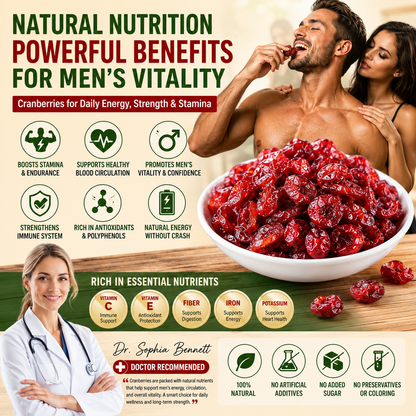 Dried Cranberries for Men’s Energy, Stamina & Confidence-HJY