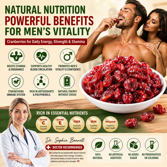 Dried Cranberries for Men’s Energy, Stamina & Confidence-HJY