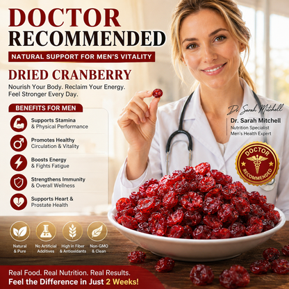Dried Cranberries for Men’s Energy, Stamina & Confidence-HJY