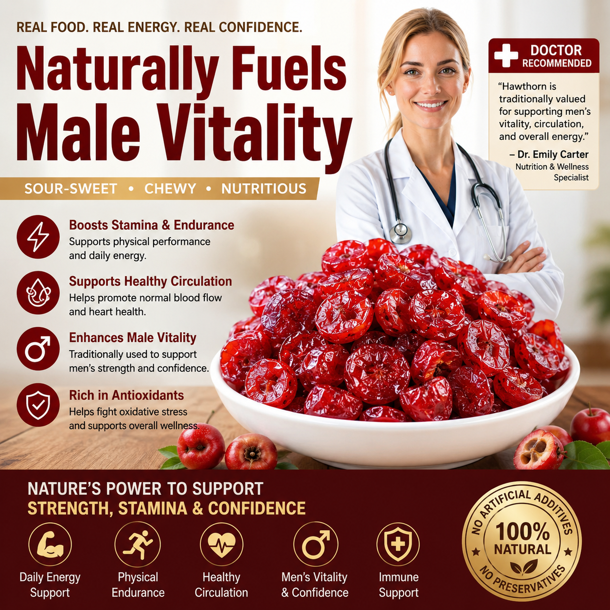 Dried Cranberries for Men’s Energy, Stamina & Confidence-HJY