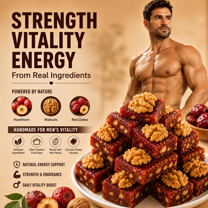 Natural Daily Fuel for Men’s Strength, Stamina & Vitality-Hawthorn Walnut Pie-HJY