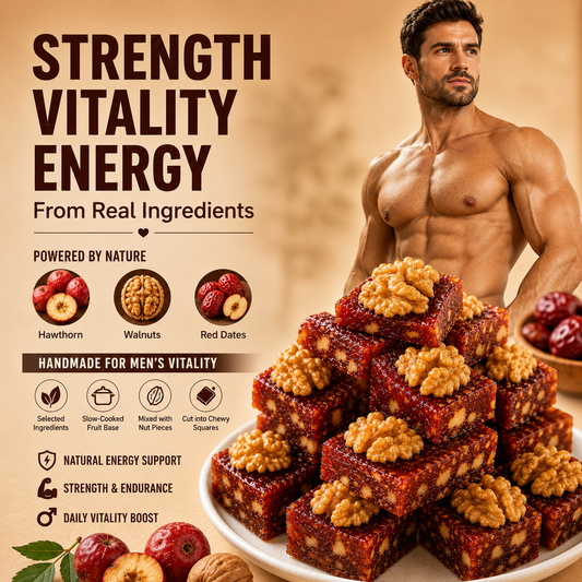 Natural Daily Fuel for Men’s Strength, Stamina & Vitality-Hawthorn Walnut Pie-HJY