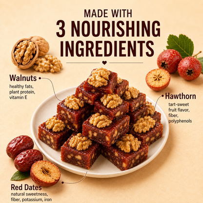 Natural Daily Fuel for Men’s Strength, Stamina & Vitality-Hawthorn Walnut Pie-HJY